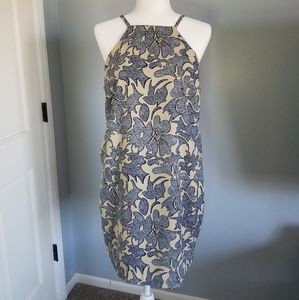 Beautiful Navy  and Tan summer dress!